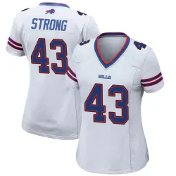 Dorian Strong Buffalo Bills Game Women's Jersey (White)