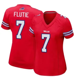 Doug Flutie Buffalo Bills Game Women's Alternate Jersey (Red)