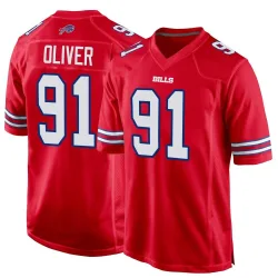 Ed Oliver Buffalo Bills Game Men's Alternate Jersey (Red)