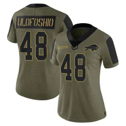 Edefuan Ulofoshio Buffalo Bills Limited Women's 2021 Salute To Service Jersey (Olive)