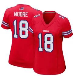 Elijah Moore Buffalo Bills Game Women's Alternate Jersey (Red)