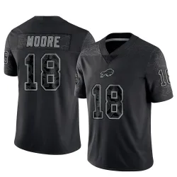Elijah Moore Buffalo Bills Limited Men's Reflective Jersey (Black)