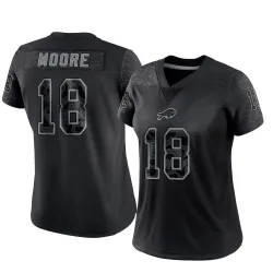 Elijah Moore Buffalo Bills Limited Women's Reflective Jersey (Black)
