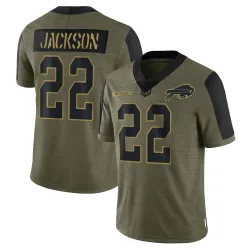 Fred Jackson Buffalo Bills Limited Men's 2021 Salute To Service Jersey (Olive)