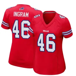 Ja'Marcus Ingram Buffalo Bills Game Women's Alternate Jersey (Red)