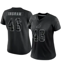 Ja'Marcus Ingram Buffalo Bills Limited Women's Reflective Jersey (Black)