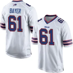 Jacob Bayer Buffalo Bills Game Men's Jersey (White)