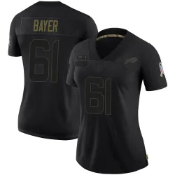 Jacob Bayer Buffalo Bills Limited Women's 2020 Salute To Service Jersey (Black)