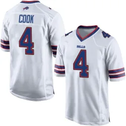 James Cook Buffalo Bills Game Men's Jersey (White)