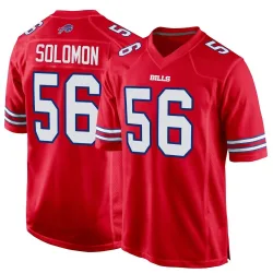 Javon Solomon Buffalo Bills Game Youth Alternate Jersey (Red)
