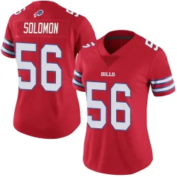 Javon Solomon Buffalo Bills Limited Women's Color Rush Vapor Untouchable Jersey (Red)