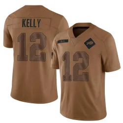 Jim Kelly Buffalo Bills Limited Men's 2023 Salute To Service Jersey (Brown)