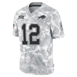 Jim Kelly Buffalo Bills Limited Men's 2024 Salute to Service Jersey (Arctic Camo)