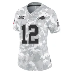 Jim Kelly Buffalo Bills Limited Women's 2024 Salute to Service Jersey (Arctic Camo)