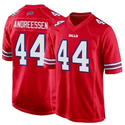 Joe Andreessen Buffalo Bills Game Men's Alternate Jersey (Red)
