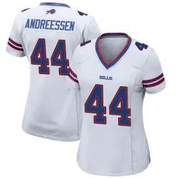 Joe Andreessen Buffalo Bills Game Women's Jersey (White)