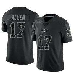 Josh Allen Buffalo Bills Limited Men's Reflective Jersey (Black)