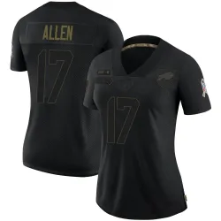 Josh Allen Buffalo Bills Limited Women's 2020 Salute To Service Jersey (Black)