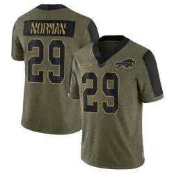 Josh Norman Buffalo Bills Limited Men's 2021 Salute To Service Jersey (Olive)