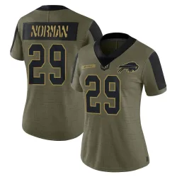 Josh Norman Buffalo Bills Limited Women's 2021 Salute To Service Jersey (Olive)