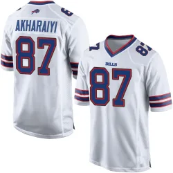 Kelly Akharaiyi Buffalo Bills Game Men's Jersey (White)
