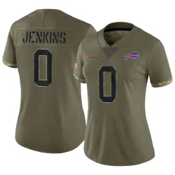 Keonta Jenkins Buffalo Bills Limited Women's 2022 Salute To Service Jersey (Olive)