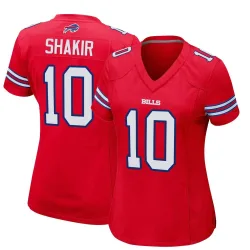 Khalil Shakir Buffalo Bills Game Women's Alternate Jersey (Red)