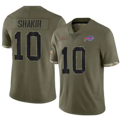 Khalil Shakir Buffalo Bills Limited Men's 2022 Salute To Service Jersey (Olive)