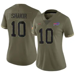Khalil Shakir Buffalo Bills Limited Women's 2022 Salute To Service Jersey (Olive)