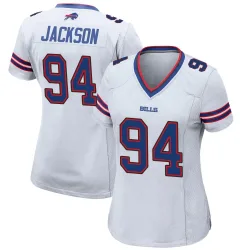 Landon Jackson Buffalo Bills Game Women's Jersey (White)