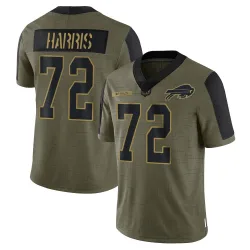 Marcus Harris Buffalo Bills Limited Men's 2021 Salute To Service Jersey (Olive)