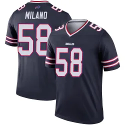 Matt Milano Buffalo Bills Legend Men's Inverted Jersey (Navy)