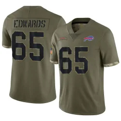 Mike Edwards Buffalo Bills Limited Men's 2022 Salute To Service Jersey (Olive)