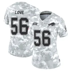 Mike Love Buffalo Bills Limited Women's 2024 Salute to Service Jersey (Arctic Camo)