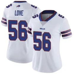 Mike Love Buffalo Bills Limited Women's Color Rush Vapor Untouchable Jersey (White)