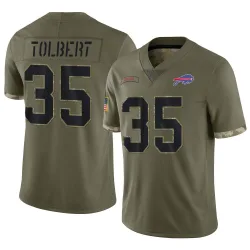 Mike Tolbert Buffalo Bills Limited Men's 2022 Salute To Service Jersey (Olive)