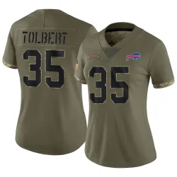 Mike Tolbert Buffalo Bills Limited Women's 2022 Salute To Service Jersey (Olive)