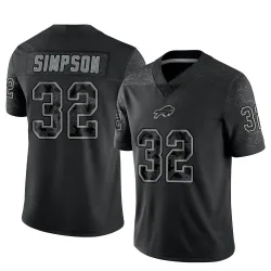 O. J. Simpson Buffalo Bills Limited Men's Reflective Jersey (Black)