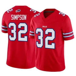 O. J. Simpson Buffalo Bills Limited Men's Vapor F.U.S.E. Jersey (Red)