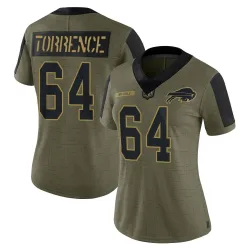 O'Cyrus Torrence Buffalo Bills Limited Women's 2021 Salute To Service Jersey (Olive)