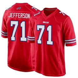 Quinton Jefferson Buffalo Bills Game Men's Alternate Jersey (Red)