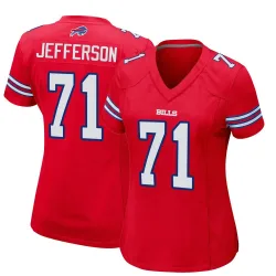 Quinton Jefferson Buffalo Bills Game Women's Alternate Jersey (Red)