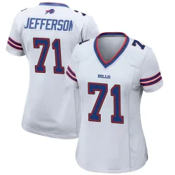 Quinton Jefferson Buffalo Bills Game Women's Jersey (White)