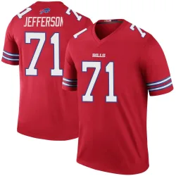 Quinton Jefferson Buffalo Bills Legend Men's Color Rush Jersey (Red)