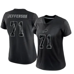 Quinton Jefferson Buffalo Bills Limited Women's Reflective Jersey (Black)