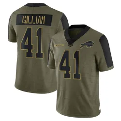 Reggie Gilliam Buffalo Bills Limited Men's 2021 Salute To Service Jersey (Olive)