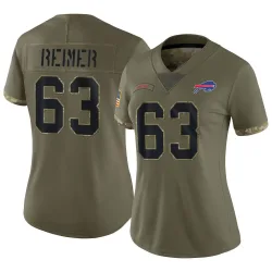 Rush Reimer Buffalo Bills Limited Women's 2022 Salute To Service Jersey (Olive)