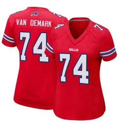 Ryan Van Demark Buffalo Bills Game Women's Alternate Jersey (Red)