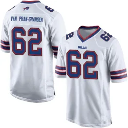 Sedrick Van Pran-Granger Buffalo Bills Game Men's Jersey (White)