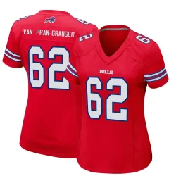Sedrick Van Pran-Granger Buffalo Bills Game Women's Alternate Jersey (Red)